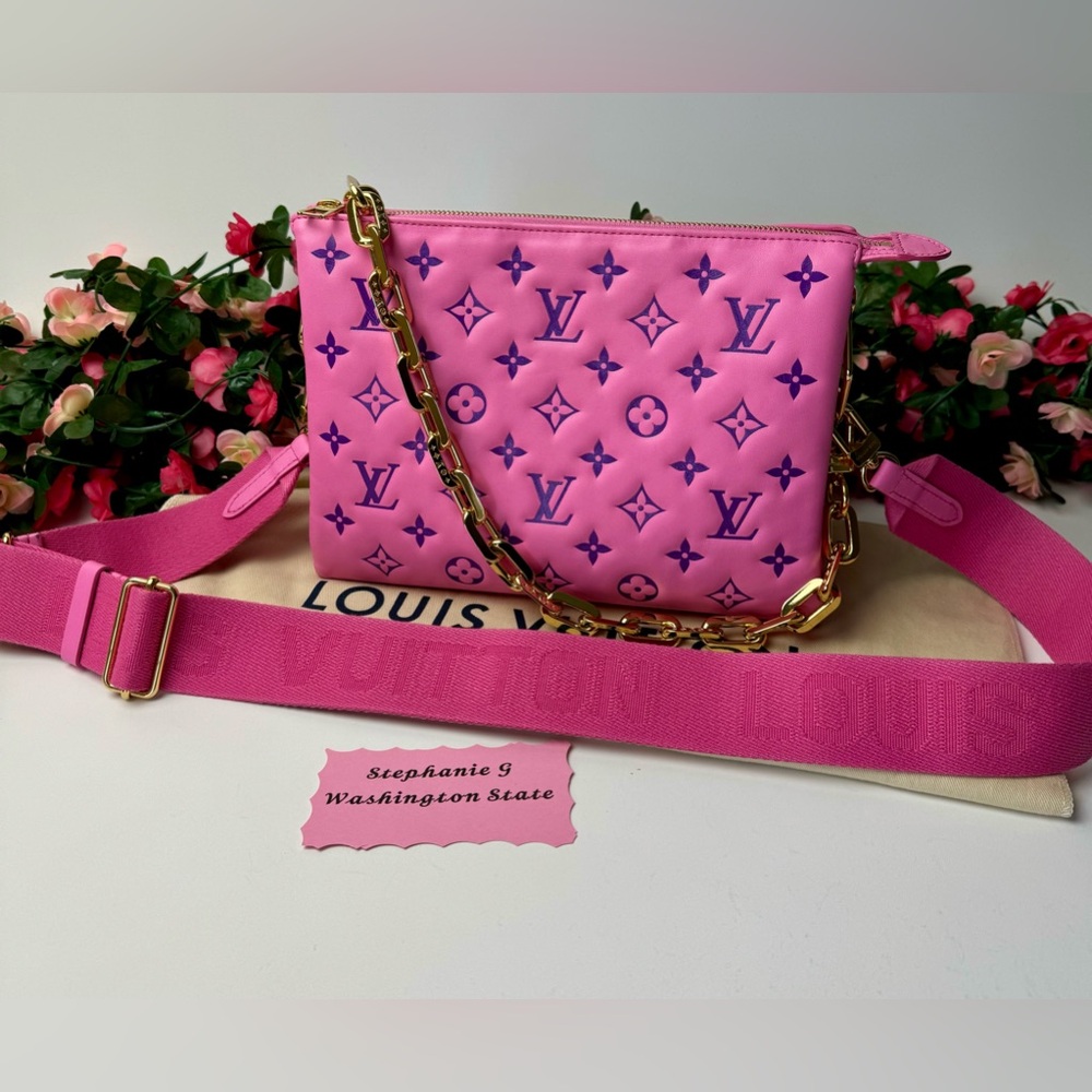 LOUIS VUITTON STUNNING COUSSIN PM ROSE VIOLET RARE and DISCONTINUED 💗💜💗